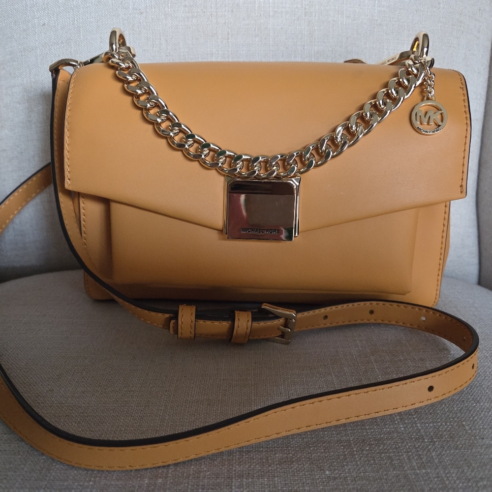 MICKAEL Kors Gold Crossbody Bag with Chain Detail